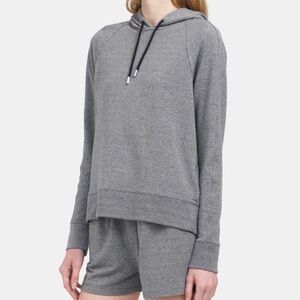 THEORY Women's Lounge Knit Basic Hoodie in Light Blue - M